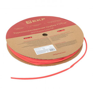 Термоусаживаемая трубка ТУТ нг 6/3 красная рулон PROxima tut-6-r