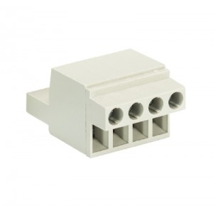 Розетка Wiecon 8213 B / 4 TOP OB, Розеточный разъем, прямой, на кабель, шаг: 5.08 мм, 4 полюса, фиксация провода винтовая, исполнение: без маркировки, 400V, 12А, цвет: серый