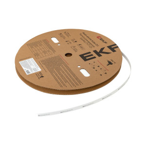 Термоусаживаемая трубка ТУТ нг 10/5 белая рулон PROxima tut-10-w