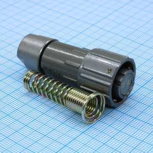 FQ14-2TK-6, Кабельная розетка, 2 контакта, dконт=1,5мм, Dкожуха = 6мм