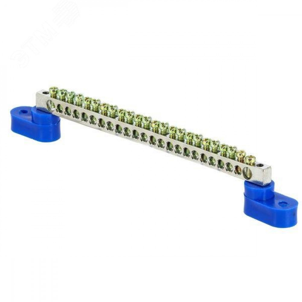 Изображение товара Шина нулевая PROxima 6х9 24 отверстия цинк изолятор для электроустановок