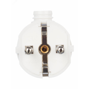 Вилка угловая ВПу11-01-Ст разборная с заземл. 16А бел. IEK EVP11-16-01-K01