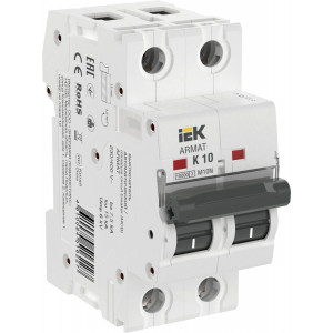 Автоматический выключатель ARMAT M10N 2P K 10А AR-M10N-2-K010