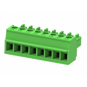 Розеточный разъем на кабель MC-RA3.81H13C-0001, Розеточный разъем, прямой, на кабель, шаг: 3.81 мм, 13 полюсов, фиксация провода винтовая, исполнение: стандартное, 160V, 8A, цвет: зеленый