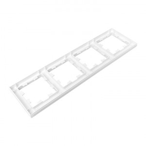 4 - местная рамка, белая, пластик Эпика EKF UP1-FPW-04