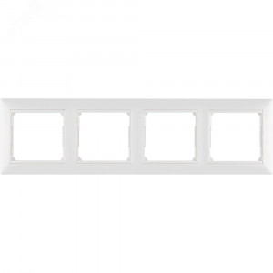 Рамка 4п гор Белая Valena 774454