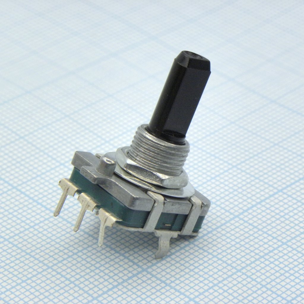 PEC16-4220F-N0024, Энкодер PEC16, 24 щелчка, 24 импульса, пластмассовый ...