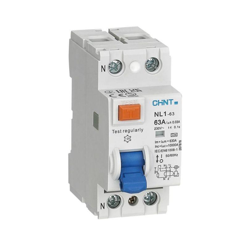 Выключатель дифференциального тока (УЗО) 2п 16А 10мА тип A 6кА NL1-63 (R) 200824