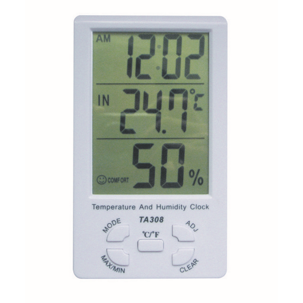 Термогигрометр TA-308 с часами